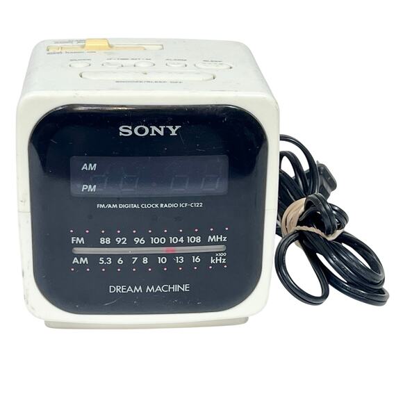 Vintage Sony Dream Machine ICF-C122 AM/FM Alarm Clock Radio Cube Retro Tested - Picture 1 of 7